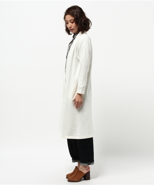 LBC（エルビーシー）の「om コットン裏毛トッパー（カーディガン/ボレロ・レディース・ネイビー/オリーブ/オフホワイト・LARGE/MEDIUM）」の5枚目の写真