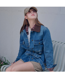 Belted denim jacket_2 Colors