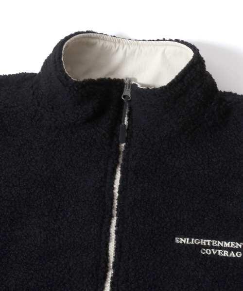 SITRY（シトリー）の「Reversible Blouson/2WAY リバーシブル ナイロン×ボアフリース オーバーサイズ ワンポイント刺繍 ナイロンジャケット ボアフリースジャケット ブルゾン（ブルゾン・メンズ・グレイッシュベージュ/ブラック/ネイビー・L/M）」の20枚目の写真