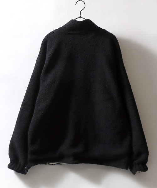 SITRY（シトリー）の「Reversible Blouson/2WAY リバーシブル ナイロン×ボアフリース オーバーサイズ ワンポイント刺繍 ナイロンジャケット ボアフリースジャケット ブルゾン（ブルゾン・メンズ・グレイッシュベージュ/ブラック/ネイビー・L/M）」の11枚目の写真