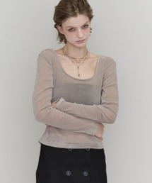 Velour Long Sleeve Top / ベロアロングスリーブトップス