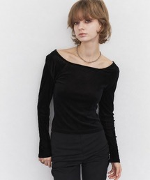 Velour Long Sleeve Top / ベロアロングスリーブトップス