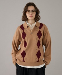 ARGYLE COLLAR KNIT POLO / アーガイルカラーニットポロ