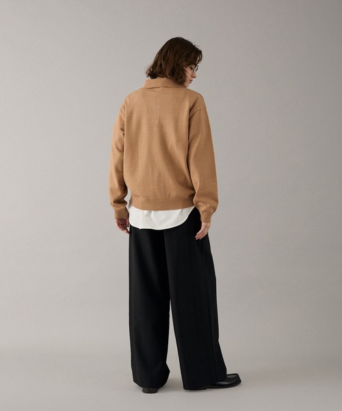 ONCILY(オンシェリー)の「ARGYLE COLLAR KNIT POLO / アーガイルカラーニットポロ(ニット/セーター・メンズ・ベージュ/カーキ/ネイビー/ボルドー・SMALL/MEDIUM/LARGE)」の10枚目の写真