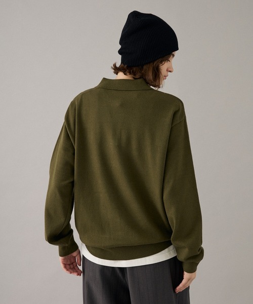 ONCILY(オンシェリー)の「ARGYLE COLLAR KNIT POLO / アーガイルカラーニットポロ(ニット/セーター・メンズ・ベージュ/カーキ/ネイビー/ボルドー・SMALL/MEDIUM/LARGE)」の20枚目の写真