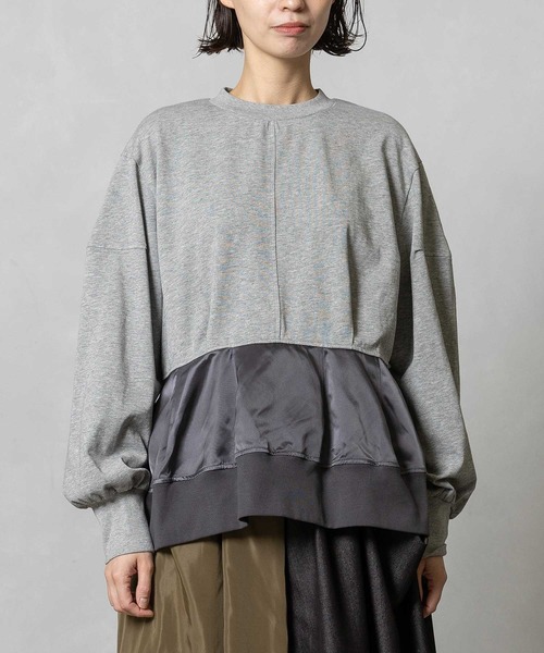 MARECHAL TERRE(マルシャルテル)の「裾デザイントップス(Tシャツ/カットソー・レディース・グレー/ブラック/ネイビー/オフホワイト・MEDIUM)」の4枚目の写真