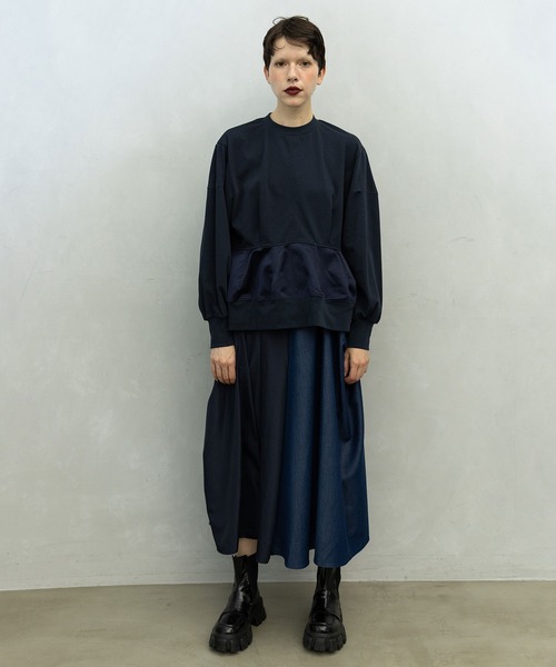 MARECHAL TERRE(マルシャルテル)の「裾デザイントップス(Tシャツ/カットソー・レディース・グレー/ブラック/ネイビー/オフホワイト・MEDIUM)」の9枚目の写真