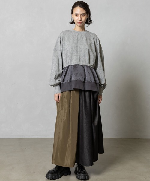 MARECHAL TERRE(マルシャルテル)の「裾デザイントップス(Tシャツ/カットソー・レディース・グレー/ブラック/ネイビー/オフホワイト・MEDIUM)」の14枚目の写真