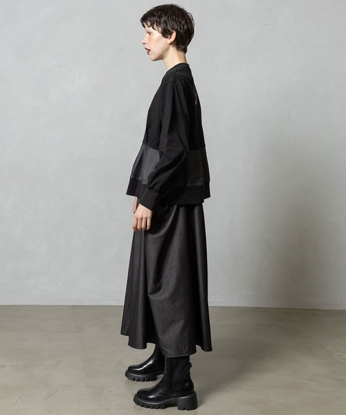 MARECHAL TERRE(マルシャルテル)の「裾デザイントップス(Tシャツ/カットソー・レディース・グレー/ブラック/ネイビー/オフホワイト・MEDIUM)」の22枚目の写真