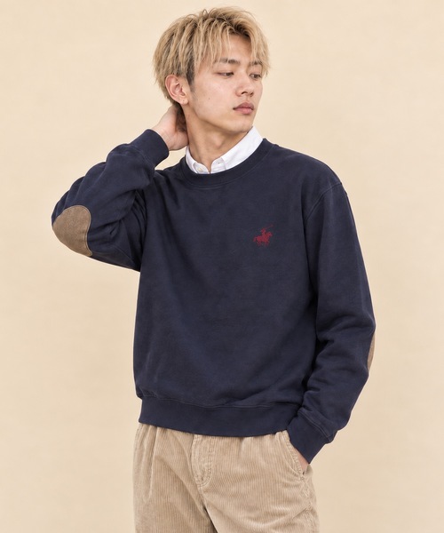 ONE DAY KMC (ワンデイケーエムシー)の「BEVERLY HILLS POLO CLUB / エルボーパッチ付き天竺ロンT(BHPC) / 6487-0764(Tシャツ/カットソー・メンズ・ナチュラル/ブラック/ネイビー・MEDIUM)」の3枚目の写真