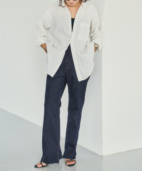 Spick & Span（スピックアンドスパン）の「《40周年 / 》5 1/2 40th BEAUTY-LINE DENIM（デニムパンツ・レディース・ネイビー・27/29/28）」の7枚目の写真