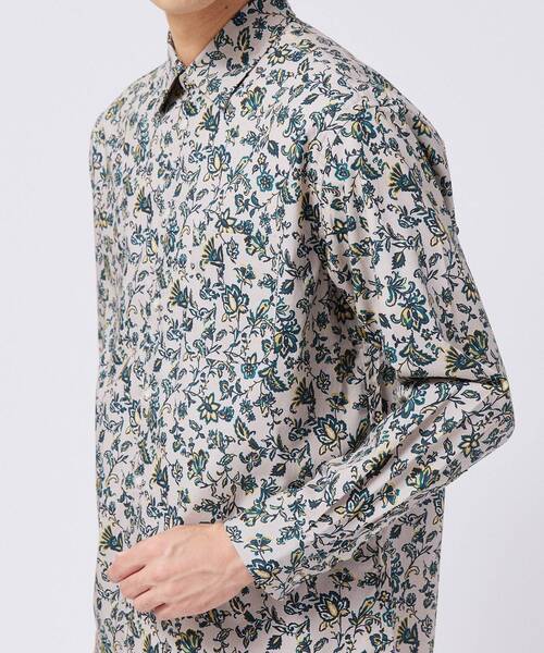 TAKEO KIKUCHI(タケオキクチ)の「【LIMITED】フラワープリントシャツ(シャツ/ブラウス・メンズ・ブラック系3/ベージュ系3/ネイビー系3・01/02/03/04)」の6枚目の写真