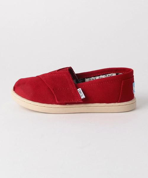 TOMS（トムス）の「【TOMS(トムス)】 CLASSICS 14cm-17cm◆（スニーカー・キッズ・レッド/ネイビー・14cm/15cm/17cm/16cm）」の3枚目の写真