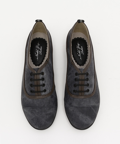 Noubel Voug Relax（ヌーベルヴォーグリラックス）の「Noubel Voug Relax(ヌーベル　ヴォーグ　リラックス)/生活防水　レースアップ調フラットスニーカーパンプス（レインシューズ・レディース・アイボリー/ブラック/ネイビー・S/M/LL/L）」の7枚目の写真