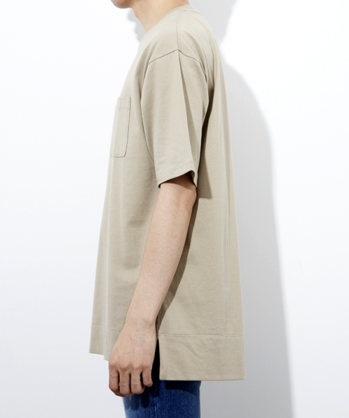 STUDIOUS（ステュディオス）の「【STUDIOUS】オーバーサイズポケットTEE（Tシャツ/カットソー・メンズ・ブラック/カーキ/ベージュ/ホワイト/ネイビー/バーガンディー・1/2）」の16枚目の写真