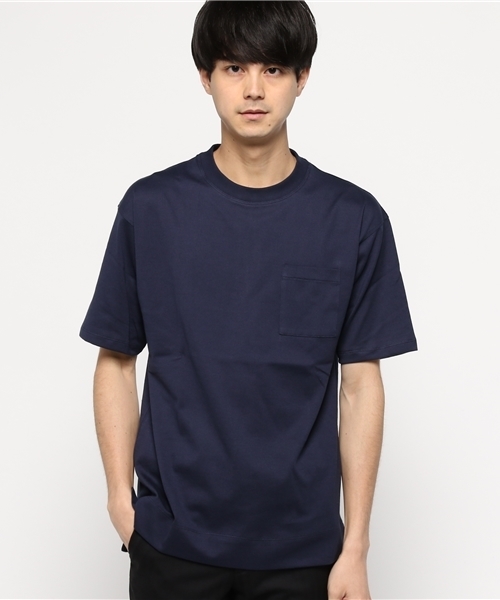 STUDIOUS（ステュディオス）の「【STUDIOUS】オーバーサイズポケットTEE（Tシャツ/カットソー・メンズ・ブラック/カーキ/ベージュ/ホワイト/ネイビー/バーガンディー・1/2）」の5枚目の写真