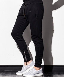 1PIU1UGUALE3 RELAX(ウノピゥウノウグァーレトレ)へヴィスウェットラインストーン付ジョガーパンツ