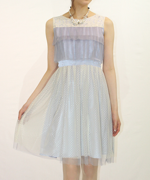 Laboratory Work ラボラトリーワーク の ドットチュールティアードドレス Apres Jour ドレス Wear