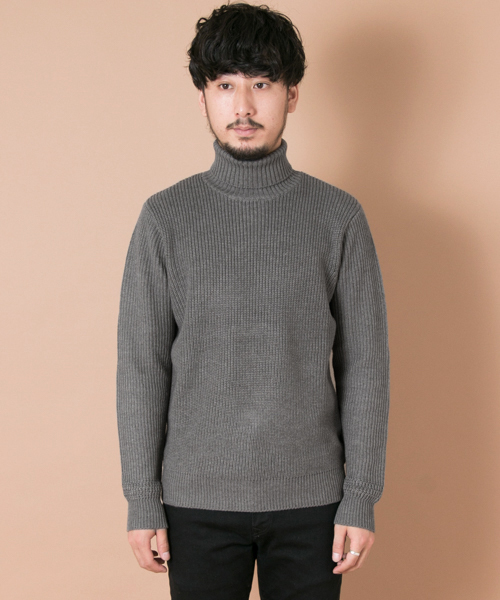 URBAN RESEARCH（アーバンリサーチ）の「UR A/C 片畦タートルネック（ニット/セーター・メンズ・ベージュ/ホワイト/ブラック/カーキ/グレー/ブラウン・LARGE/MEDIUM）」の7枚目の写真