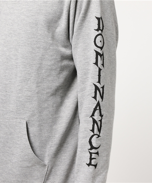 VENCEEXCHANGE（ヴァンスエクスチェンジ）の「【BITTER 1月号 掲載商品】裏毛袖プリントパーカープルオーバー              （パーカー・メンズ・グレー/ブラック・MEDIUM/LARGE）」の7枚目の写真