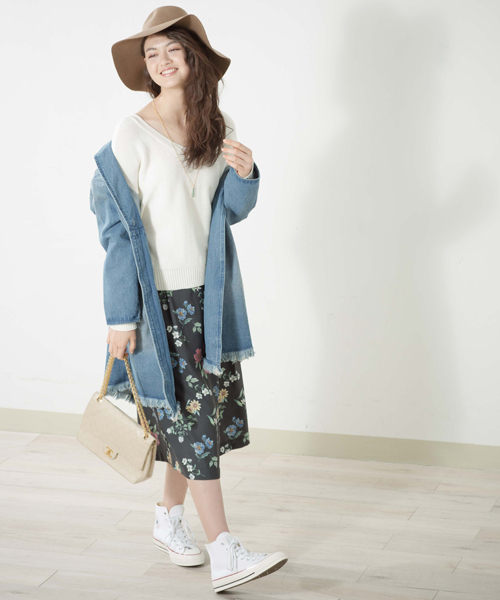 Denime(ドゥニーム)の「花柄スカンツ(その他パンツ・レディース・ブラック/ホワイト・FREE)」の14枚目の写真
