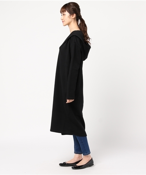 SLY（スライ）の「SLIT LONG PK（パーカー・レディース・ブラック/ライトベージュ/トップグレー・FREE）」の5枚目の写真