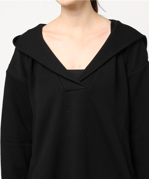 SLY（スライ）の「SLIT LONG PK（パーカー・レディース・ブラック/ライトベージュ/トップグレー・FREE）」の7枚目の写真