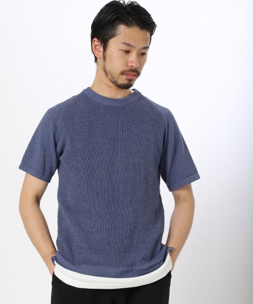 ivory court（アイボリーコート）の「700 ラグランブークレ2INSET◆（Tシャツ/カットソー・メンズ・グレー/ネイビー/グリーン・MEDIUM/LARGE）」の3枚目の写真