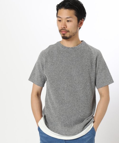 ivory court（アイボリーコート）の「700 ラグランブークレ2INSET◆（Tシャツ/カットソー・メンズ・グレー/ネイビー/グリーン・MEDIUM/LARGE）」の2枚目の写真