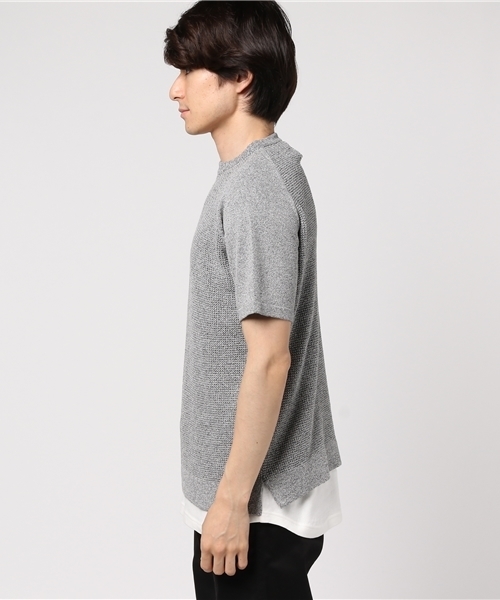 ivory court（アイボリーコート）の「700 ラグランブークレ2INSET◆（Tシャツ/カットソー・メンズ・グレー/ネイビー/グリーン・MEDIUM/LARGE）」の4枚目の写真