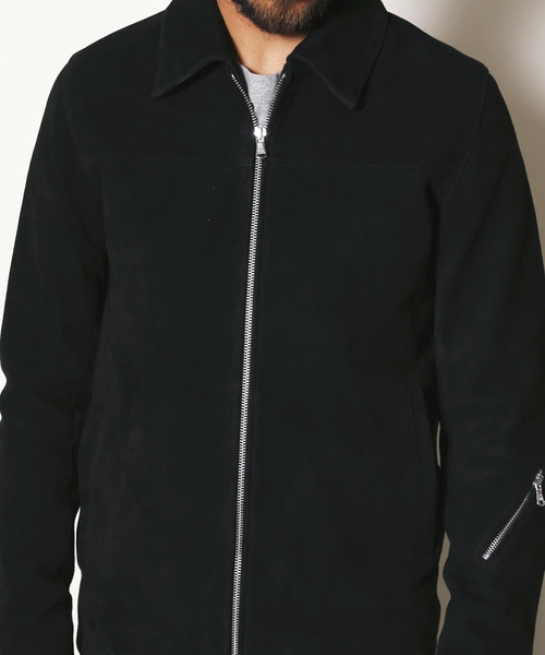 Magine(マージン)の「GOAT SUEDE LEATHER SINGLE RIDERS JKT:ゴートスウェード レザーシングルライダース(ライダースジャケット・メンズ・キャメル/ブラック・46/48/44)」の20枚目の写真