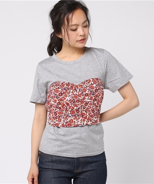 SLY（スライ）の「HIEDRA FLOR DOCKING T/SH（Tシャツ/カットソー・レディース・ブルー系その他/ホワイト/レッド系その他/オレンジ系その他・1/2）」の13枚目の写真