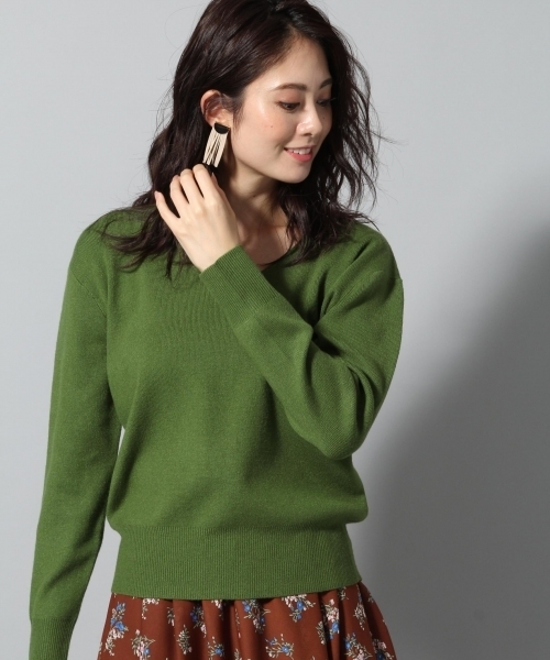 Andemiu（アンデミュウ）の「アクセツキソウバリニットプルオーバー771202（ニット/セーター・レディース・ピンク/グリーン/ブラック/ライトグレー/マスタード/ライトブルー/クリアブルー/ナチュラル/ラベンダー・FREE）」の4枚目の写真