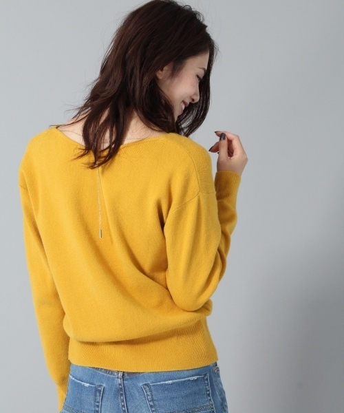 Andemiu（アンデミュウ）の「アクセツキソウバリニットプルオーバー771202（ニット/セーター・レディース・ピンク/グリーン/ブラック/ライトグレー/マスタード/ライトブルー/クリアブルー/ナチュラル/ラベンダー・FREE）」の8枚目の写真