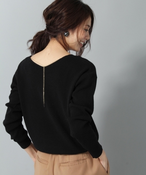 Andemiu（アンデミュウ）の「アクセツキソウバリニットプルオーバー771202（ニット/セーター・レディース・ピンク/グリーン/ブラック/ライトグレー/マスタード/ライトブルー/クリアブルー/ナチュラル/ラベンダー・FREE）」の10枚目の写真