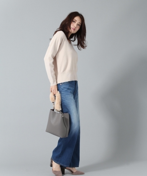 Andemiu（アンデミュウ）の「アクセツキソウバリニットプルオーバー771202（ニット/セーター・レディース・ピンク/グリーン/ブラック/ライトグレー/マスタード/ライトブルー/クリアブルー/ナチュラル/ラベンダー・FREE）」の14枚目の写真