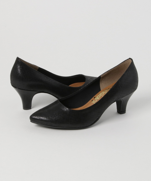 salle de bal（サルデバル）の「ビーガンレザー ポインテッドパンプス（パンプス・レディース・ブラック/グレイッシュベージュ・L/M/S）」の7枚目の写真