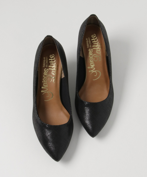 salle de bal（サルデバル）の「ビーガンレザー ポインテッドパンプス（パンプス・レディース・ブラック/グレイッシュベージュ・L/M/S）」の5枚目の写真