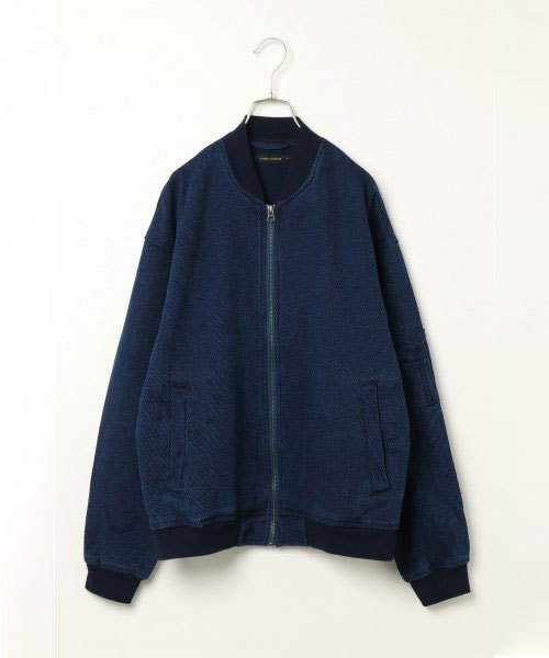 VENCEEXCHANGE(ヴァンスエクスチェンジ)の「インディゴツイルMA-1(MA-1・メンズ・ブルー/ネイビー・LARGE/MEDIUM)」の2枚目の写真