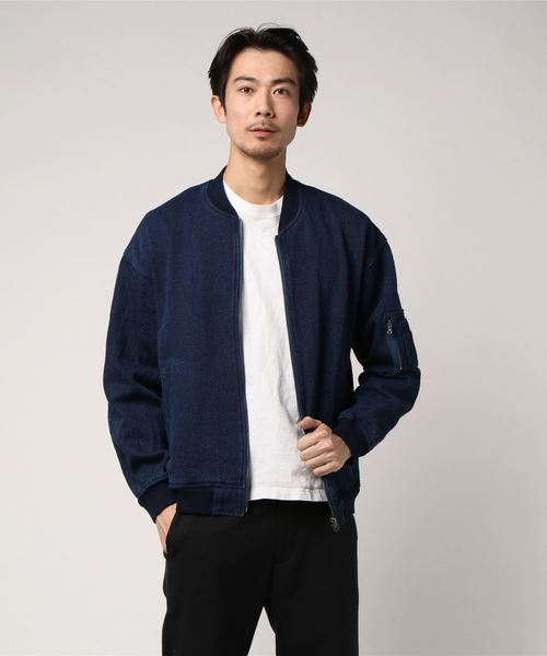 VENCEEXCHANGE(ヴァンスエクスチェンジ)の「インディゴツイルMA-1(MA-1・メンズ・ブルー/ネイビー・LARGE/MEDIUM)」の7枚目の写真