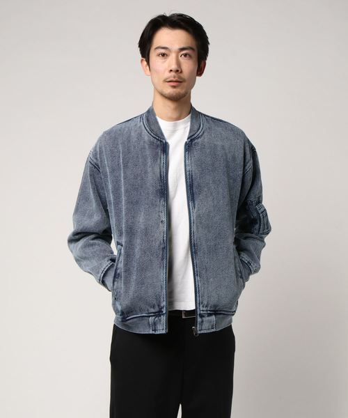 VENCEEXCHANGE(ヴァンスエクスチェンジ)の「インディゴツイルMA-1(MA-1・メンズ・ブルー/ネイビー・LARGE/MEDIUM)」の6枚目の写真