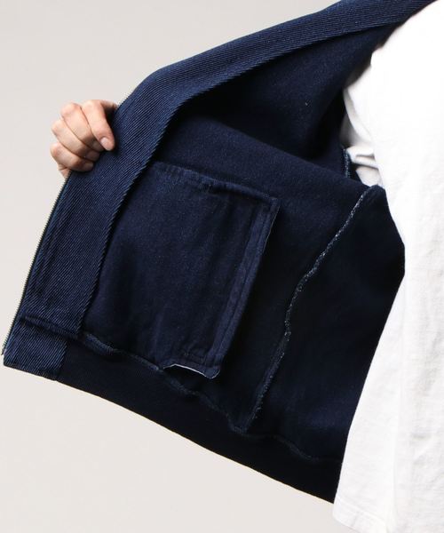 VENCEEXCHANGE(ヴァンスエクスチェンジ)の「インディゴツイルMA-1(MA-1・メンズ・ブルー/ネイビー・LARGE/MEDIUM)」の3枚目の写真