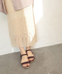ローヒールウエッジソールサンダル