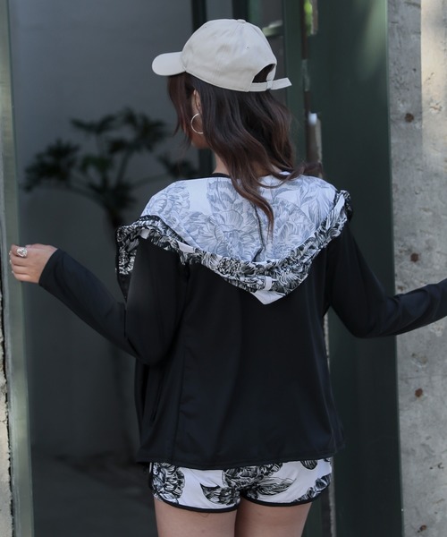 ラッシュガード 5点セット L 水着 フィットネス 長袖レディース 体形カバー フィットネス水着 レディース 5点セット 長袖ラッシュガード 体型カバー 水陸両用 30代 40代 50代 ママ水着