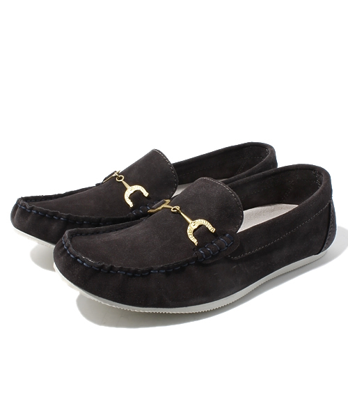 HYSTERIC GLAMOUR（ヒステリックグラマー）の「HORSESHOE SHAPED BIT モカシン（モカシン/デッキシューズ・メンズ・ベージュ/ブルー/ネイビー/チャコールグレー・25.5cm/26.5cm/27.5cm）」の2枚目の写真