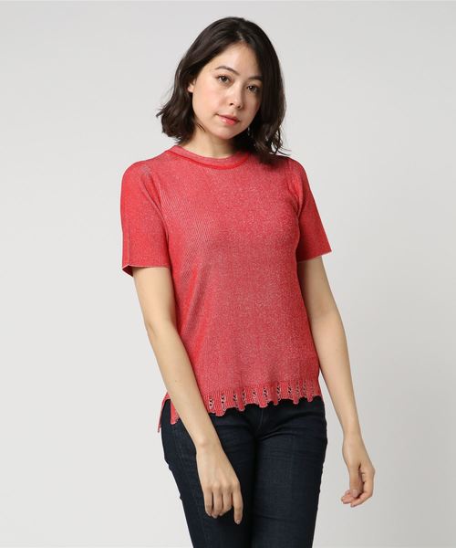 STUDIOUS SELECT(ステュディオスセレクト)の「【ANNC】フォッシャブルニットTOP(ニット/セーター・レディース・ベージュ/ネイビー/レッド・1)」の3枚目の写真
