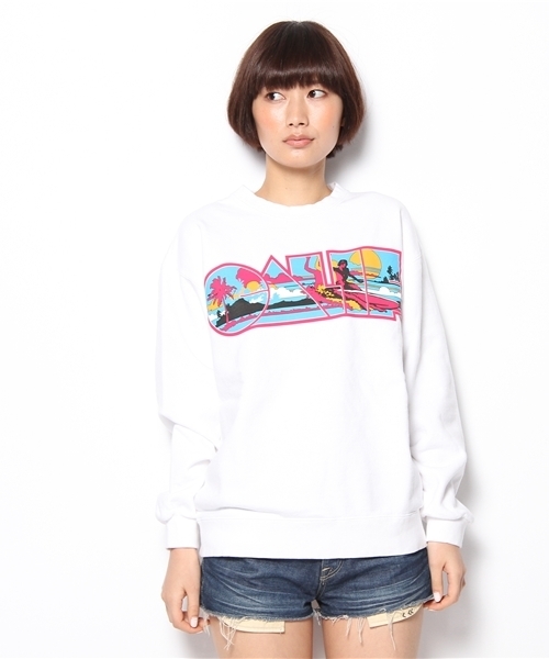 Kastane（カスタネ）の「CALIF長袖スゥェット（スウェット・レディース・オフホワイト/ライトブルー・FREE）」の3枚目の写真