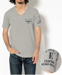 AVIREX | AVIREX/アヴィレックス/ワッフル Vネック ビッグE/WAFFLE V NECK T  BIG E(Tシャツ/カットソー)