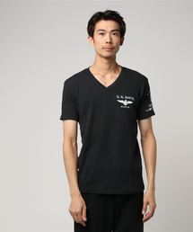 AVIREX | AVIREX/アヴィレックス/ワッフル Vネック ビッグE/WAFFLE V NECK T  BIG E(Tシャツ/カットソー)