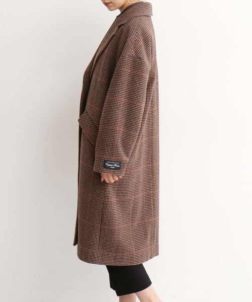 N.（N. Natural Beauty Basic）（エヌエヌナチュラルビューティーベーシック）の「◆カラーテーラードコート　チェック柄（チェスターコート・レディース・ブラウン系その他・MEDIUM）」の6枚目の写真